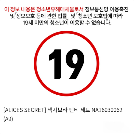 [ALICES SECRET] 섹시브라 팬티 세트 NA16030062 (A9)