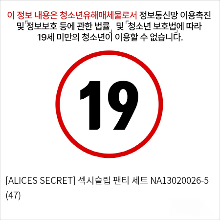 [ALICES SECRET] 섹시슬립 팬티 세트 NA13020026-5 (47)